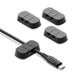 TangleTamer Dual Slot Cable Organisers 4 Pack - Black