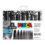 Posca One Ea Tip Size Black Pack 8