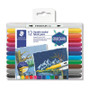Staedtler Doub Fabric Pen Ast Box 12
