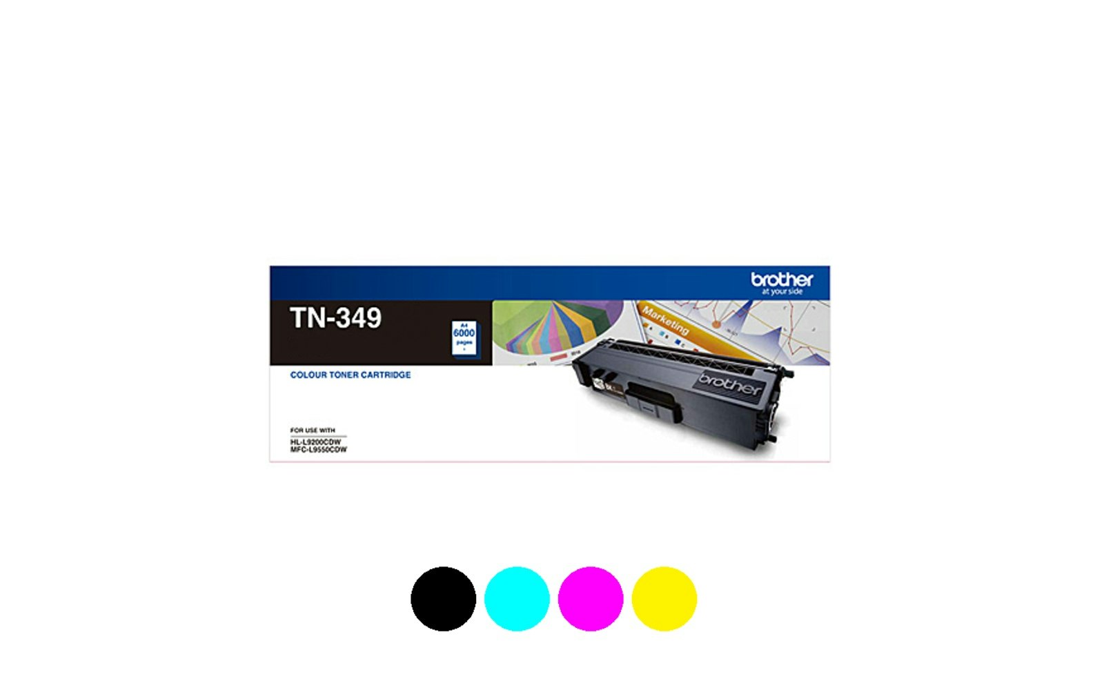 Brother TN-349 Cyan Toner Cartridge OEM