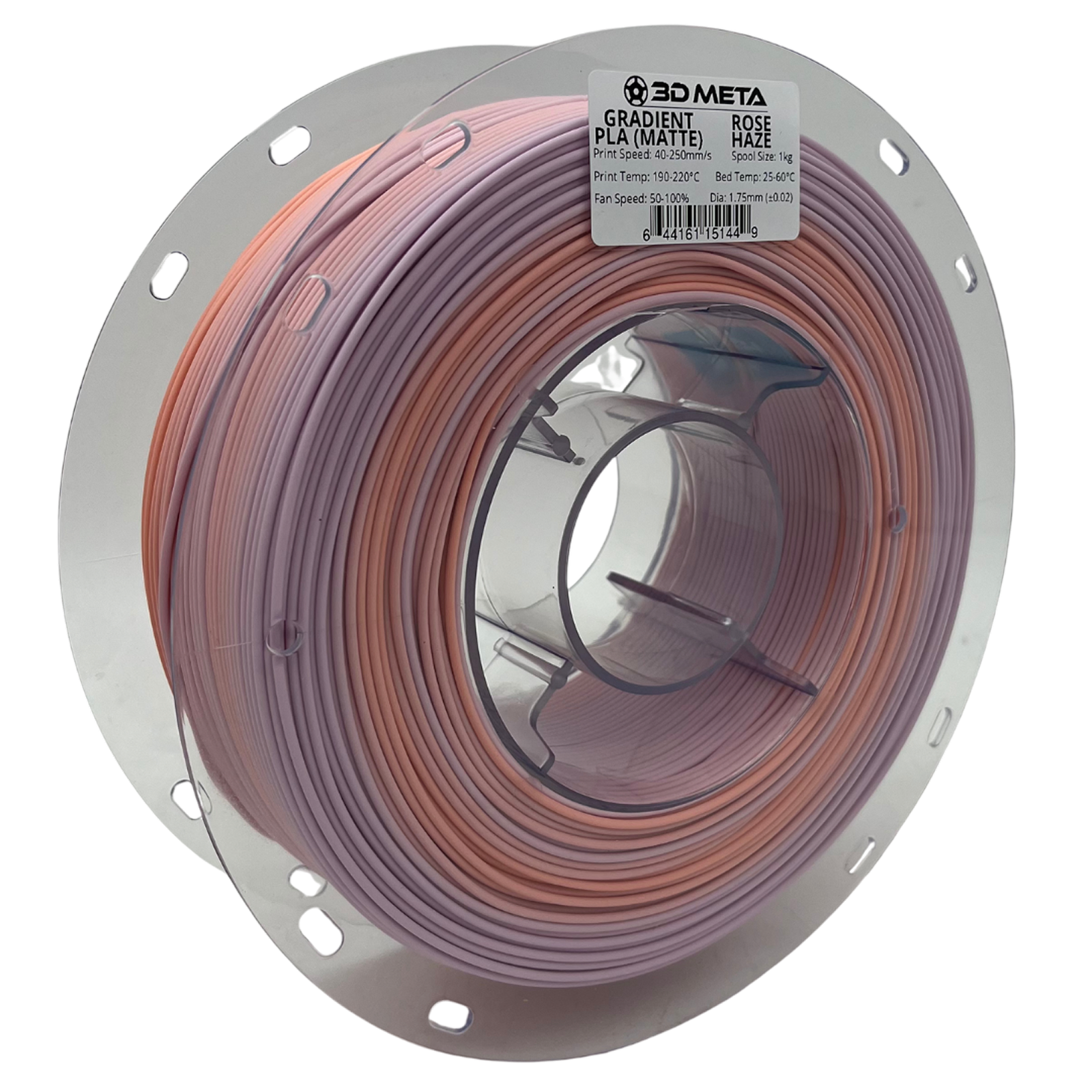 3D Meta Gradient PLA Rose Haze (Matte) 1KG Spool M-PLA-GRMAROSHAZ-1KGX1.75MM