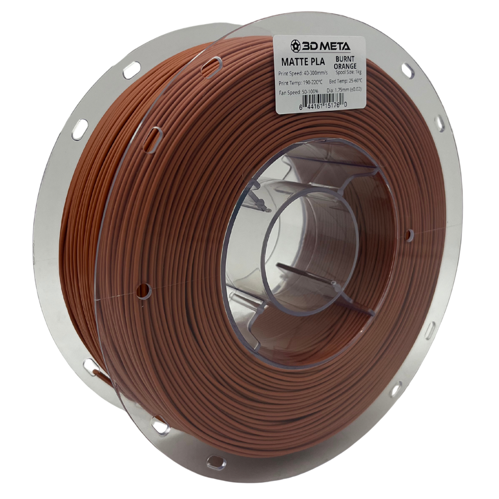 3D Meta Matte PLA Burnt Orange 1KG Spool M-PLA-MABURORA-1KGX1.75MM