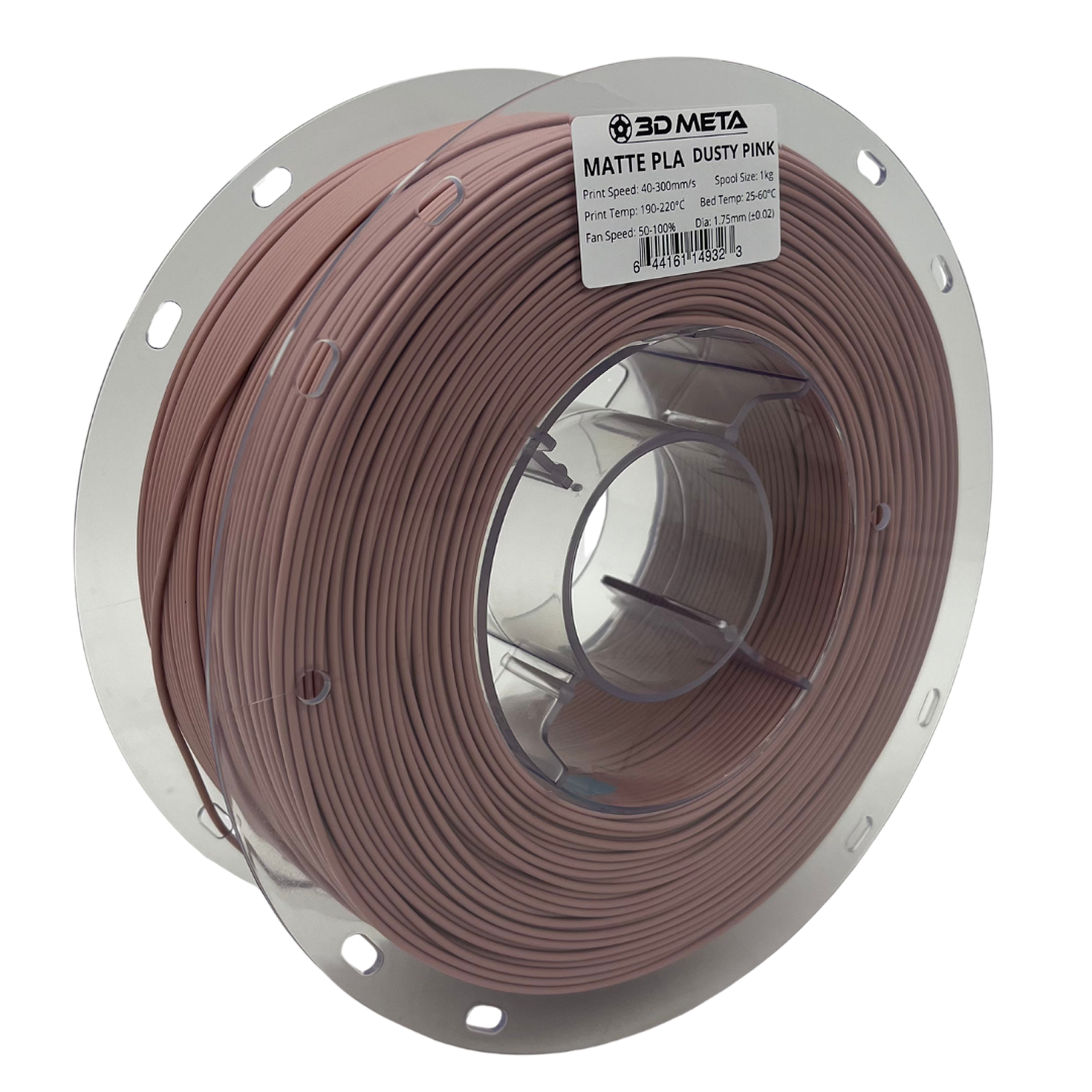 3D Meta Matte PLA Dusty Pink 1KG Spool M-PLA-MADPINK-1KGX1.75MM