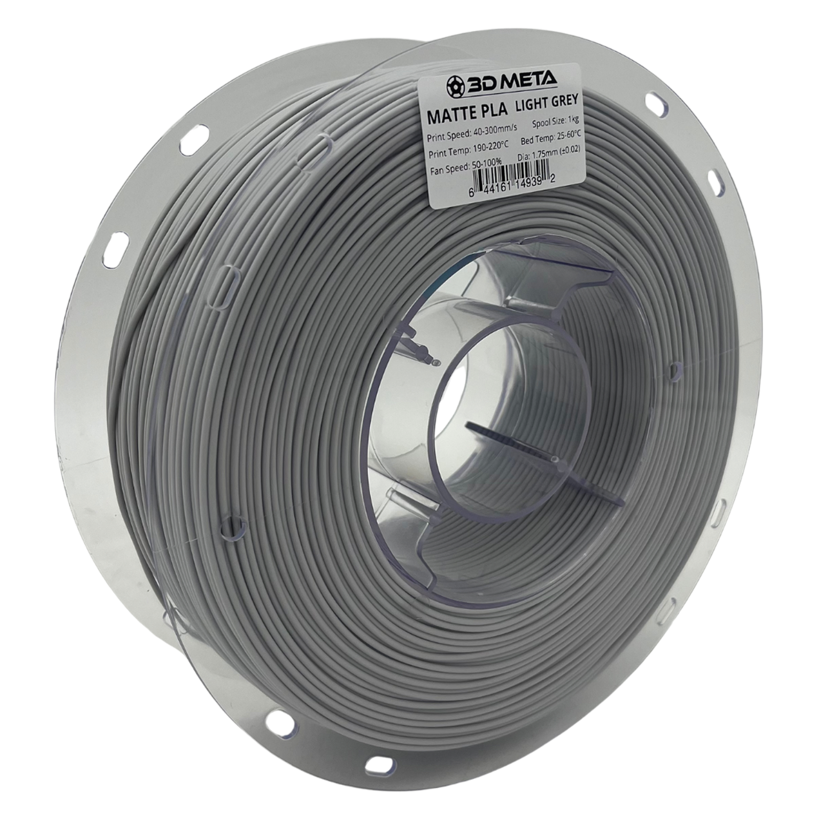 3D Meta Matte PLA Light Grey 1KG Spool M-PLA-MALGREY-1KGX1.75MM