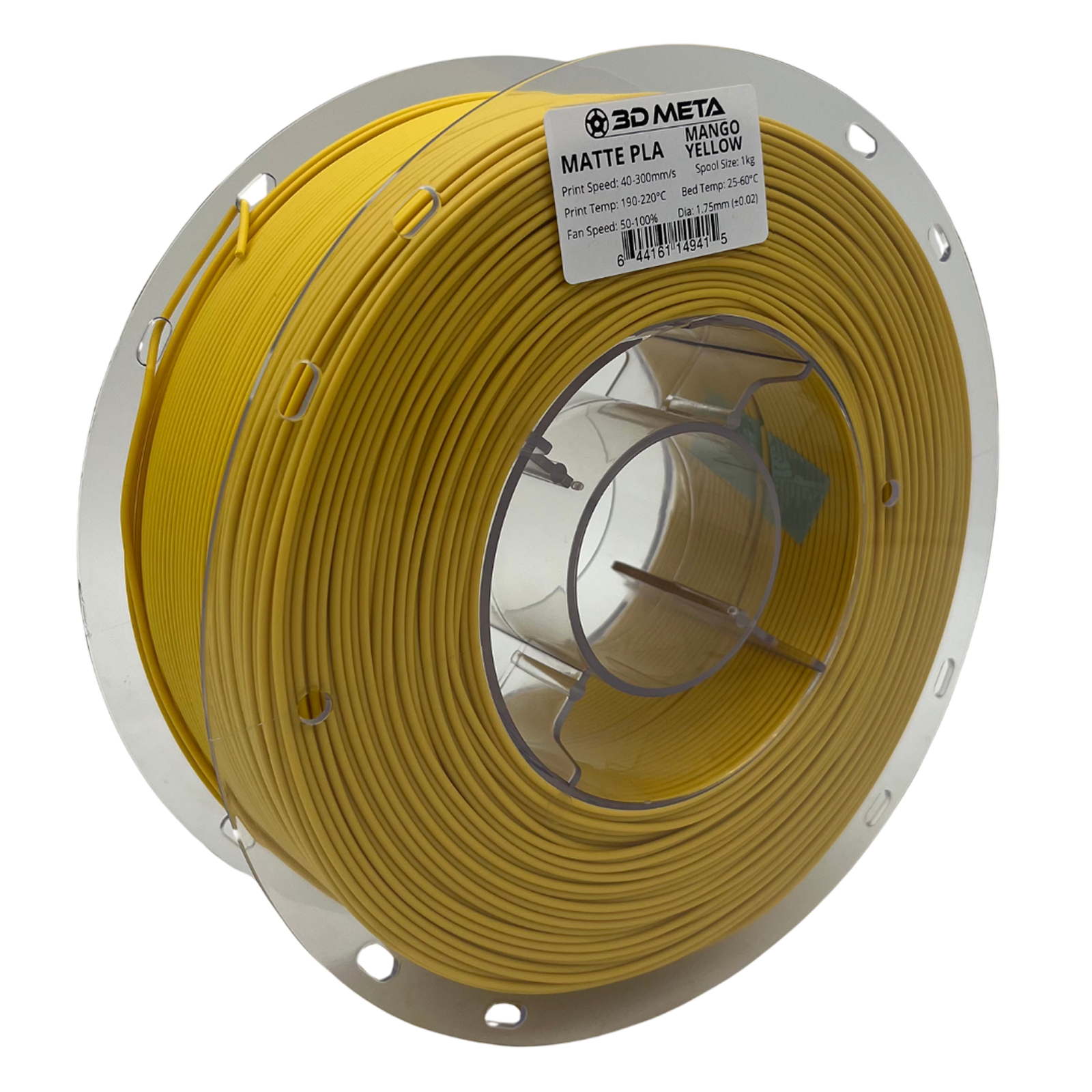 3D Meta Matte PLA Mango Yellow 1KG Spool M-PLA-MAMAN-1KGX1.75MM