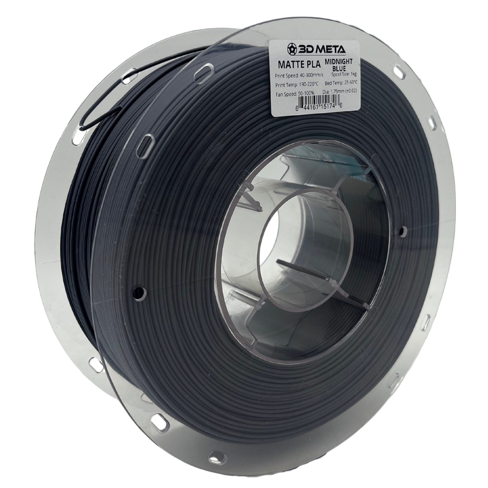3D Meta Matte PLA Midnight Blue 1KG Spool M-PLA-MAMIDBLU-1KGX1.75MM