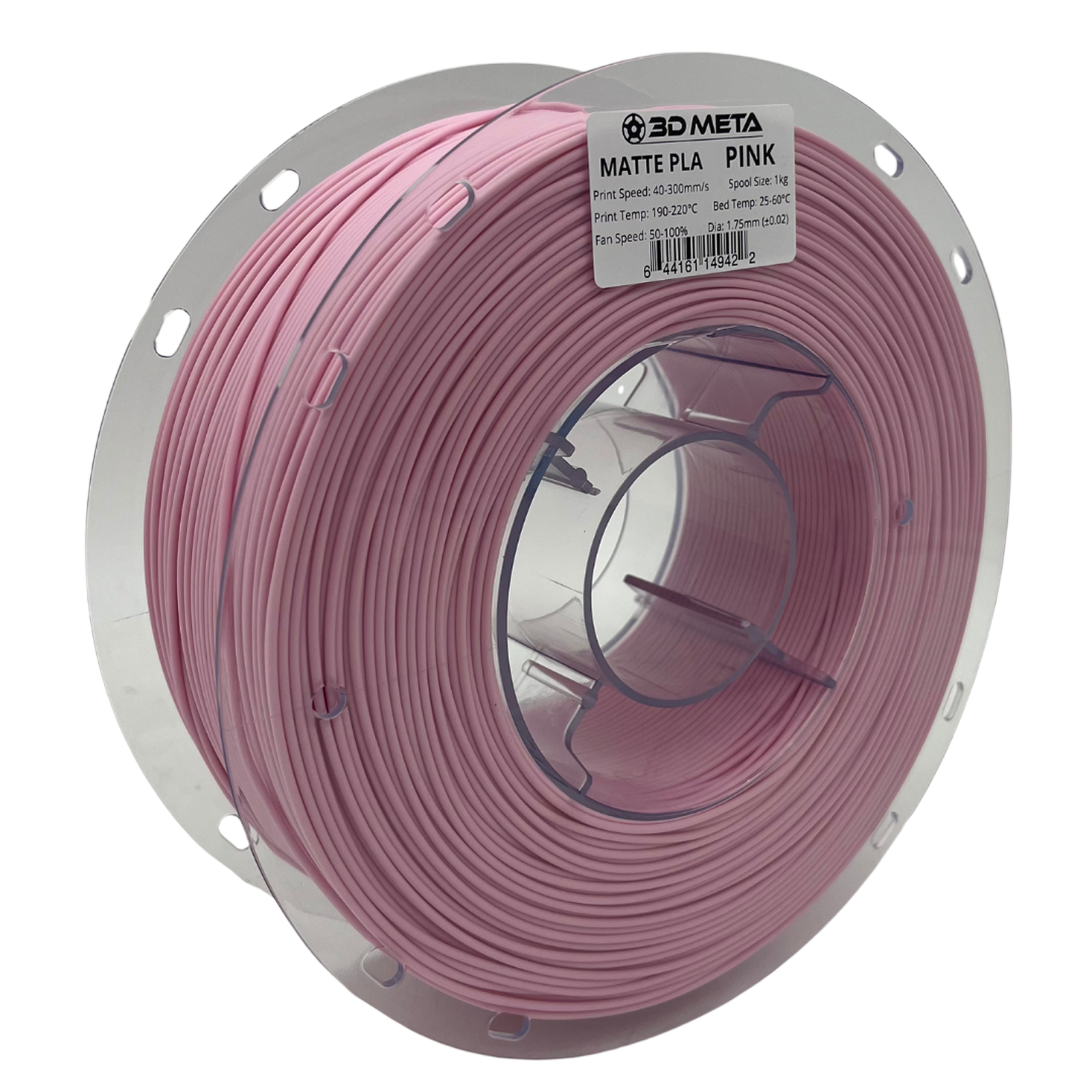 3D Meta Matte PLA Pink 1KG Spool M-PLA-MAPINK-1KGX1.75MM