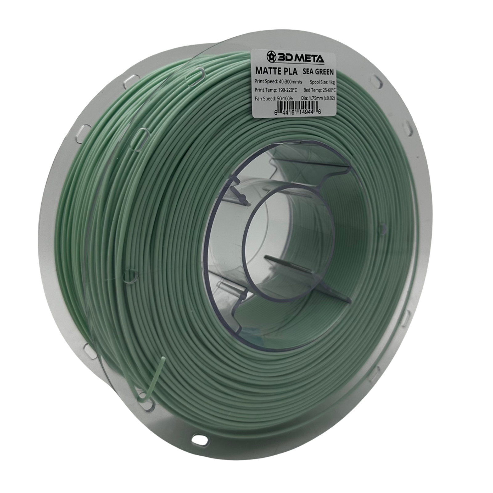3D Meta Matte PLA Sea Green 1KG Spool M-PLA-MASGRE-1KGX1.75MM