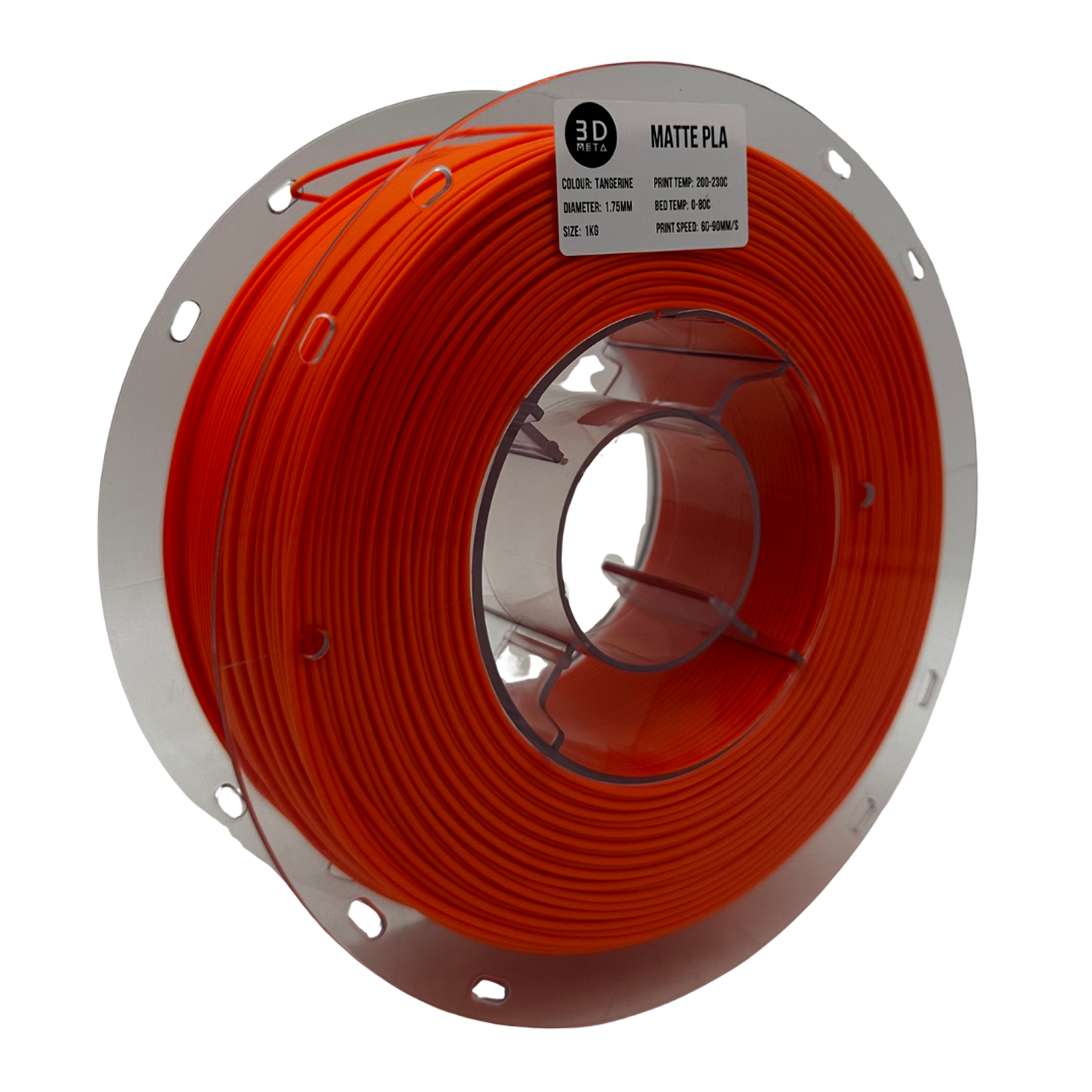 3D Meta Matte PLA Tangerine 1KG Spool M-PLA-MATAN-1KGX1.75MM