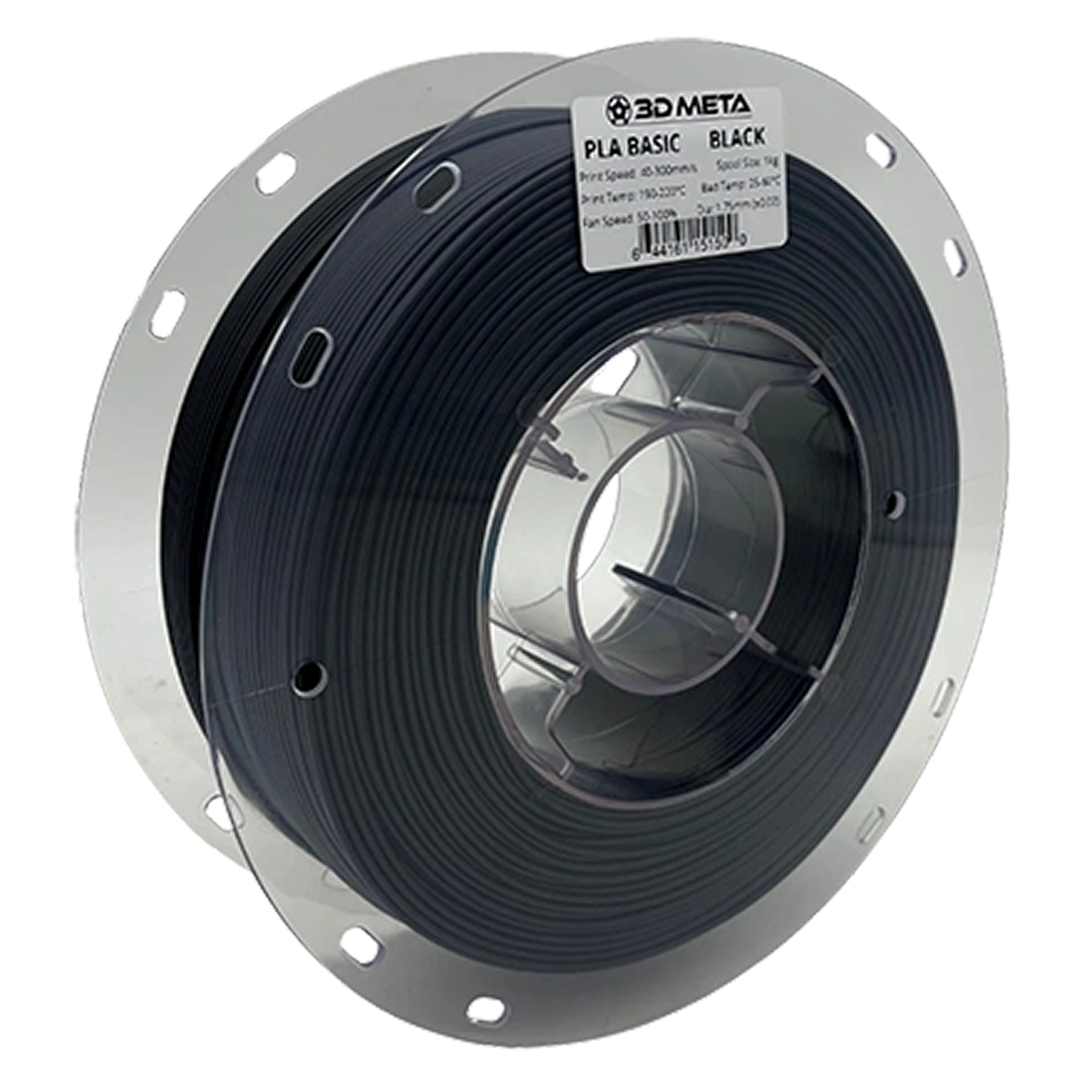 3D Meta PLA Basic Black 1KG Spool M-PLAB-BLA-1KGX1.75MM