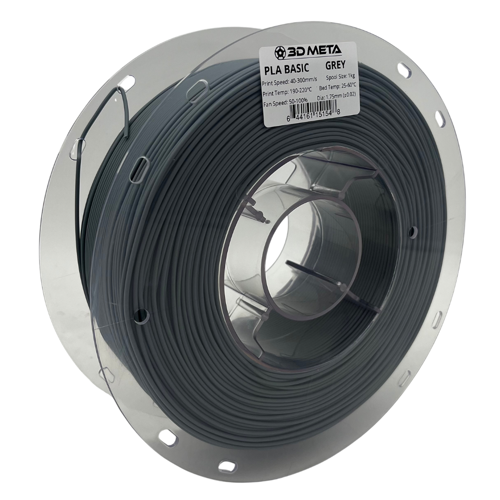 3D Meta PLA Basic Grey 1KG Spool M-PLAB-GREY-1KGX1.75MM
