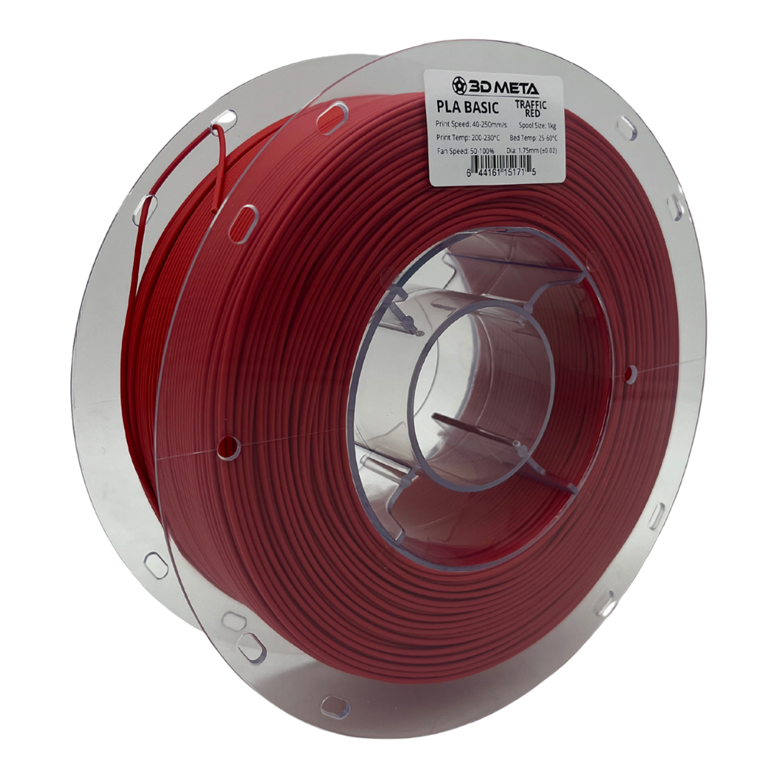 3D Meta PLA Basic Traffic Red 1KG Spool M-PLAB-TRED-1KGX1.75MM