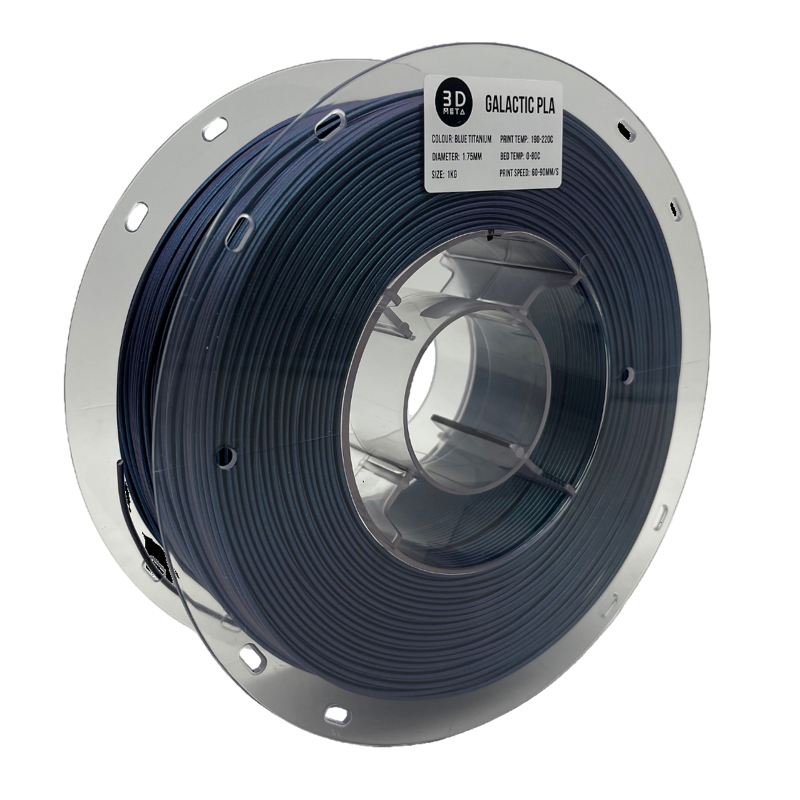 3D Meta Galactic PLA Blue Titanium 1KG Spool M-PLAGAL-BLUETIT-1KGX1.75MM