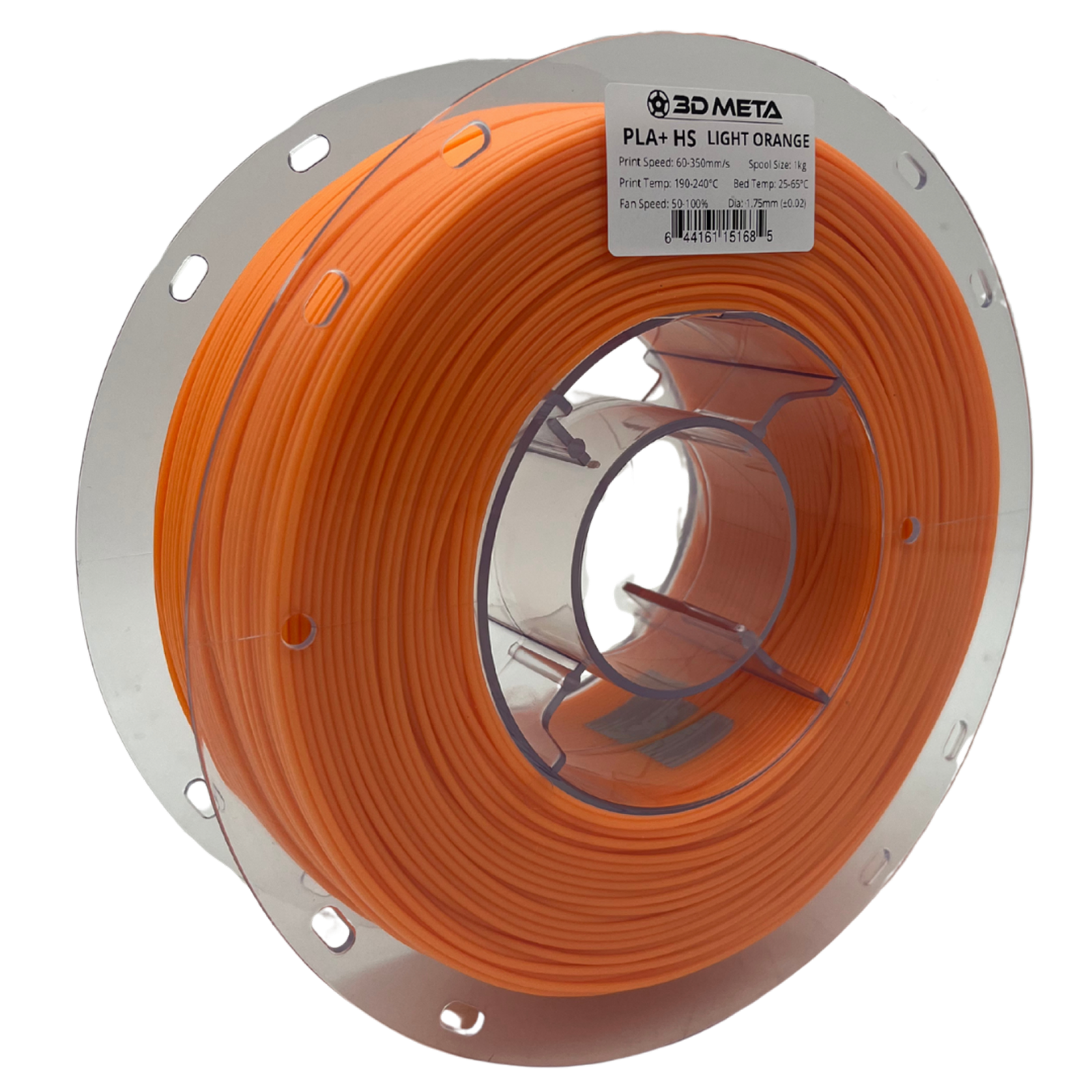 3D Meta PLA+ HS Light Orange 1KG Spool M-PLA+HS-LORA-1KGX1.75MM