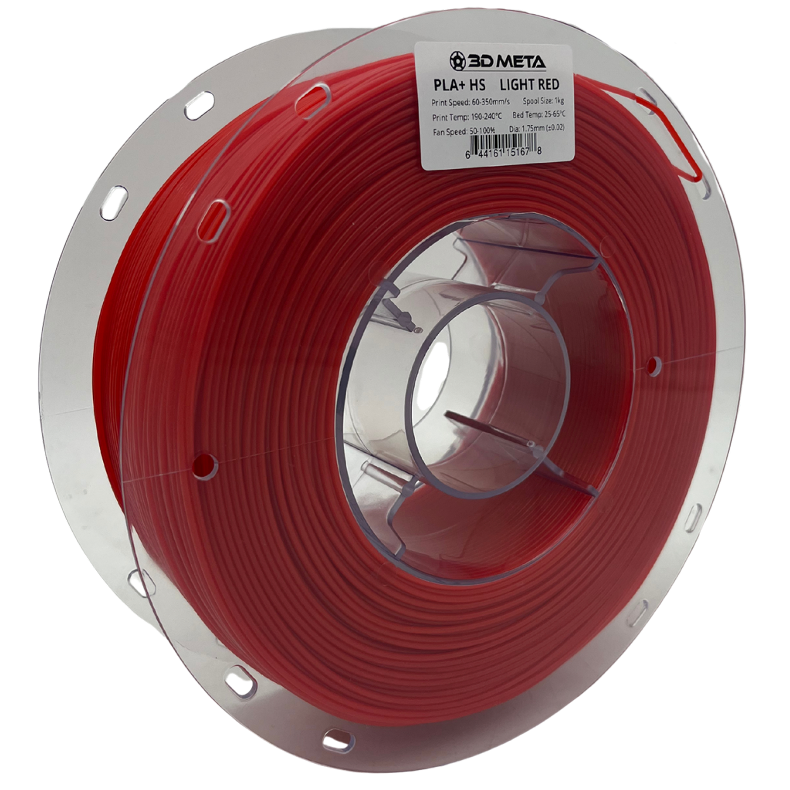3D Meta PLA+ HS Light Red 1KG Spool M-PLA+HS-LRED-1KGX1.75MM