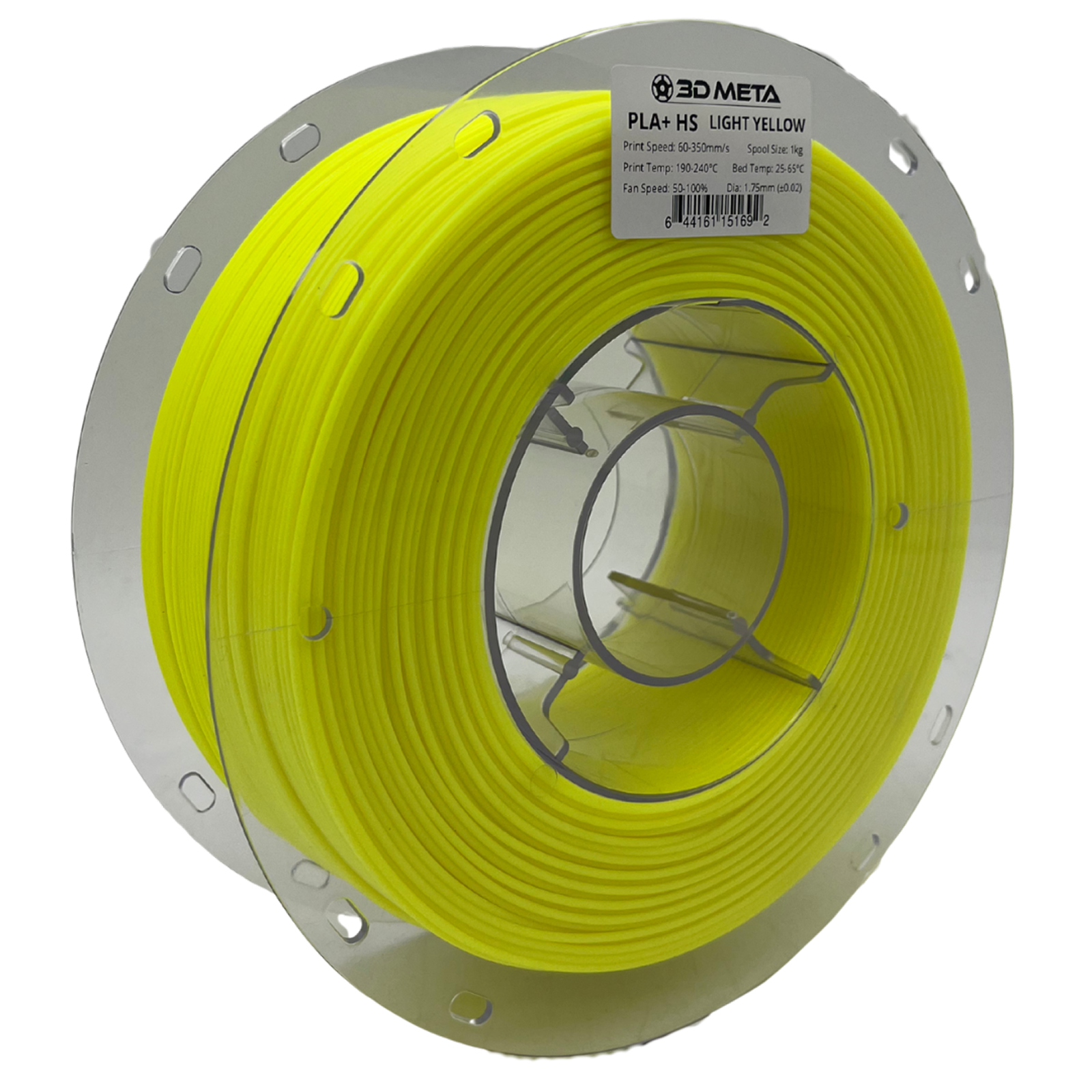 3D Meta PLA+ HS Light Yellow 1KG Spool PLAHS-LIGHTYELLOW