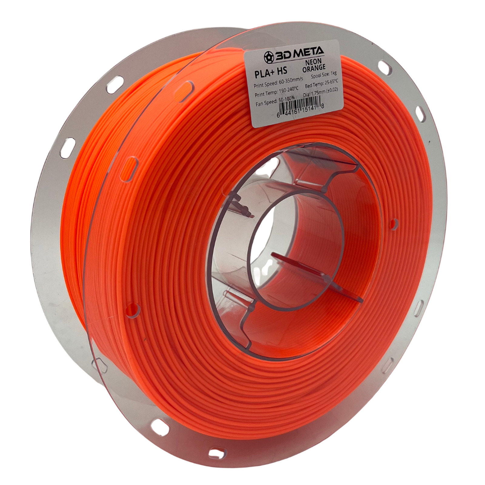3D Meta PLA+ HS Neon Orange 1KG Spool M-PLA+HS-NORA-1KGX1.75MM