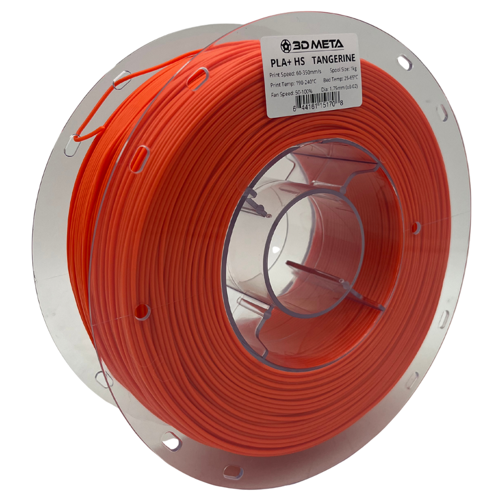 3D Meta PLA+ HS Tangerine 1KG Spool M-PLA+HS-TAN-1KGX1.75MM