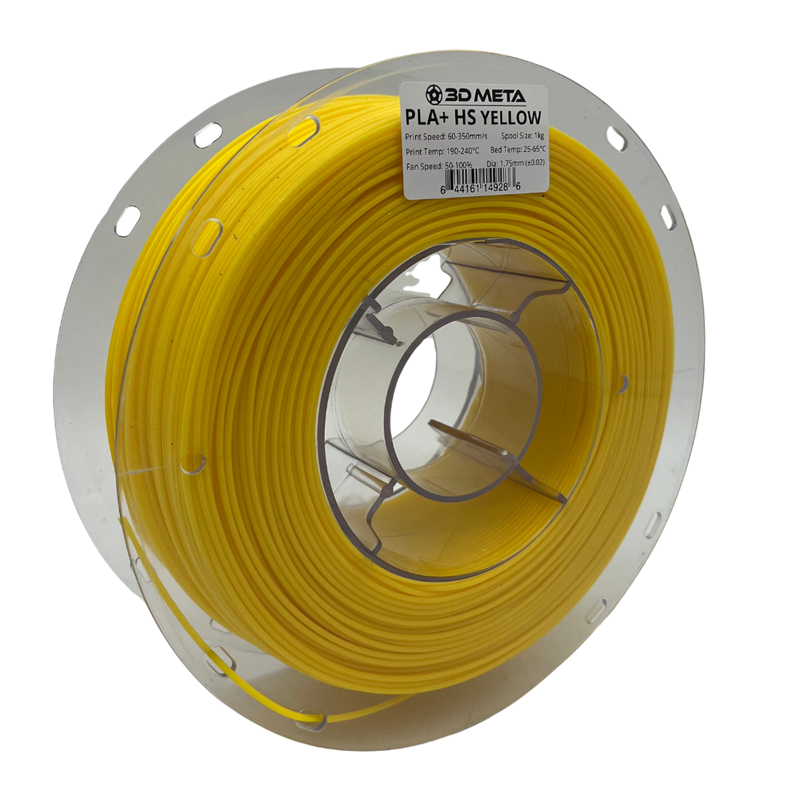 3D Meta PLA+ HS Yellow 1KG Spool M-PLA+HS-YEL-1KGX1.75MM
