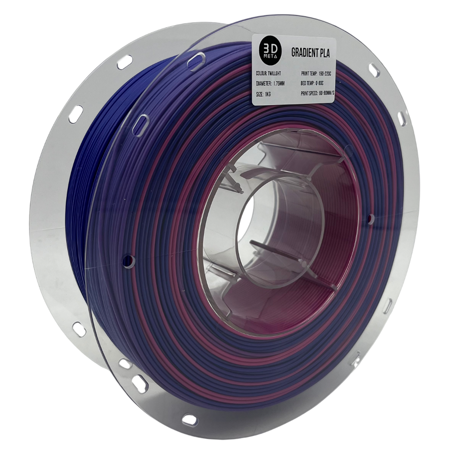 3D Meta Gradient PLA Twilight 1KG Spool M-PLATT-TWI-1KGX1.75MM