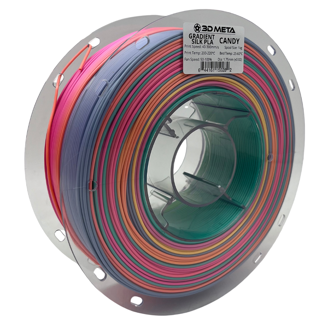 3D Meta Silk Gradient PLA Candy 1KG Spool M-SILK-GRCANDY-1KGX1.75MM