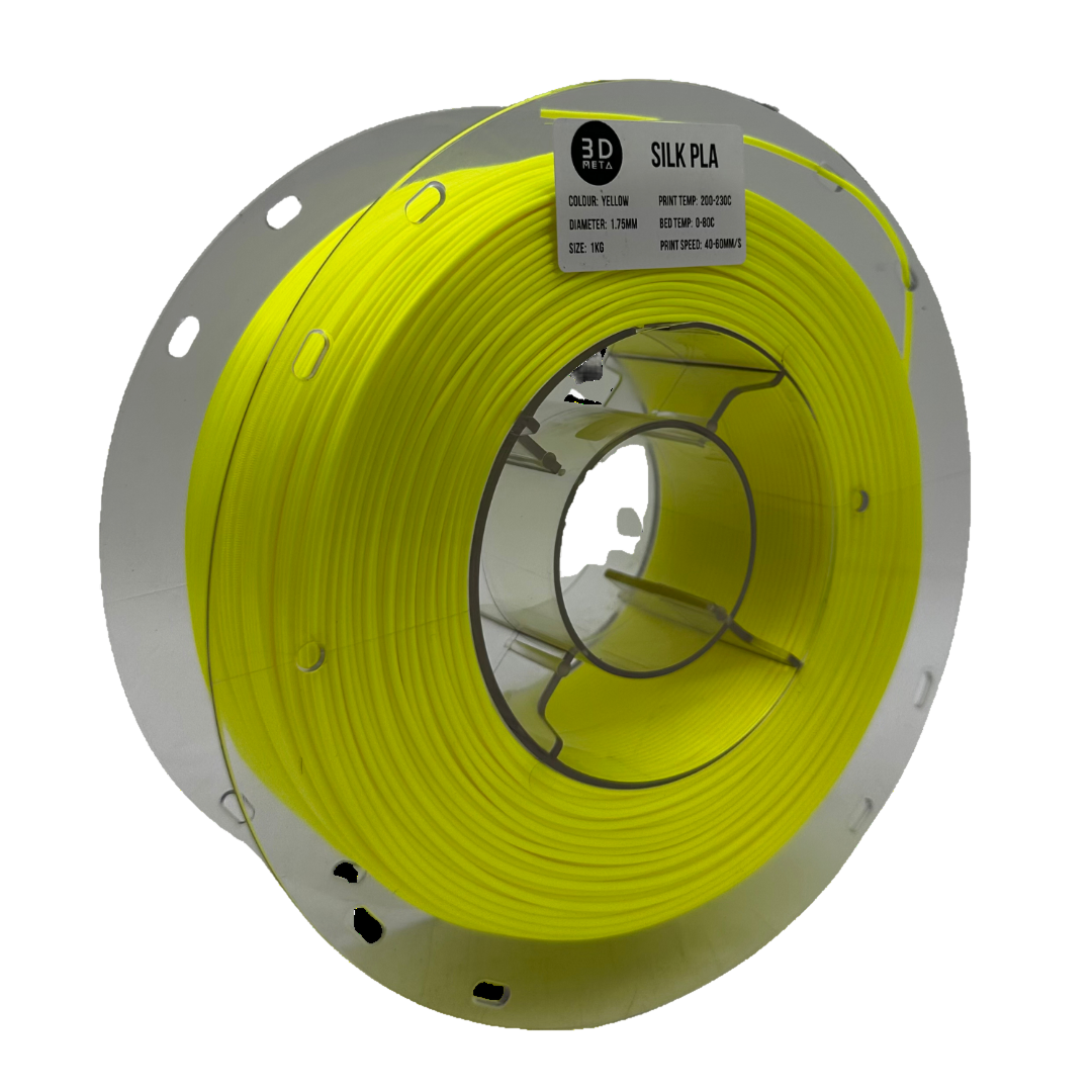 3D Meta Silk PLA Yellow 1KG Spool M-SILK-YEL-1KGX1.75MM