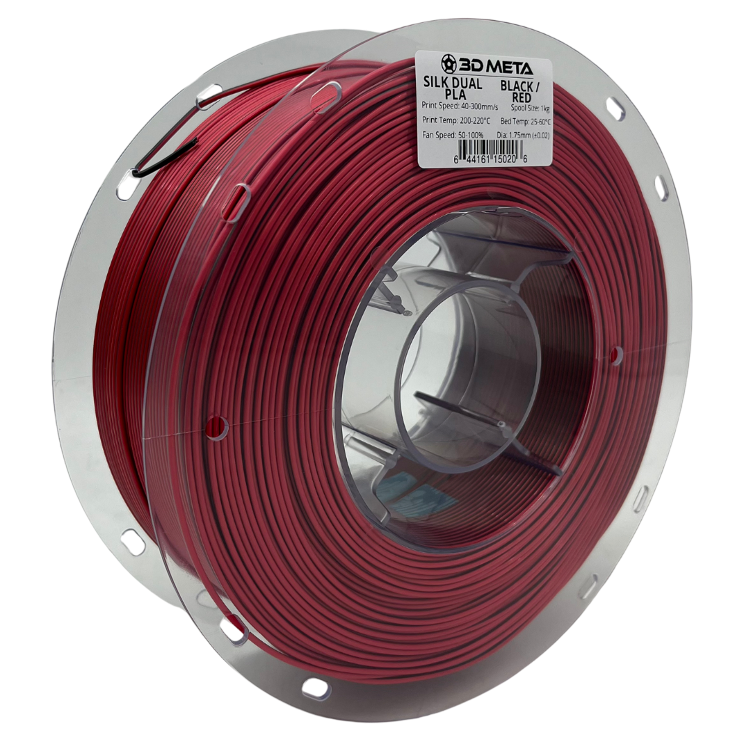 3D Meta Silk Dual PLA Black / Red 1KG Spool M-SILKD-BLA/RED-1KGX1.75MM