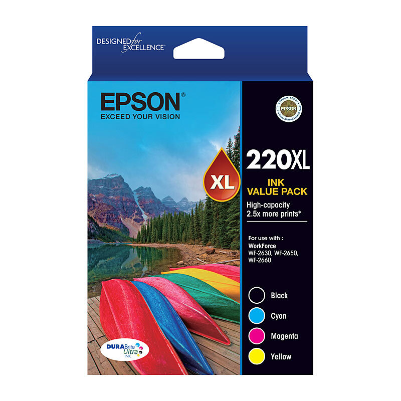 Epson 220XL 4 Ink Value Pack OEM