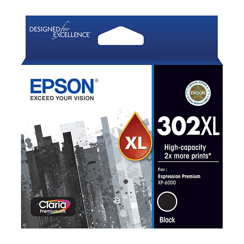 Epson 302XL Black Ink Cartridge OEM