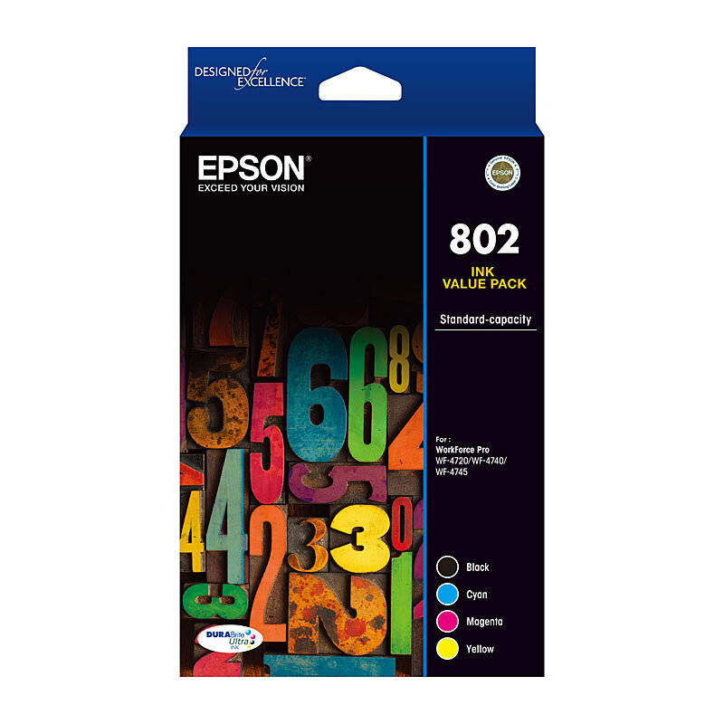 Epson 802 CMYK Colour Pack OEM Epson 802 CMYK Colour Pack OEM
