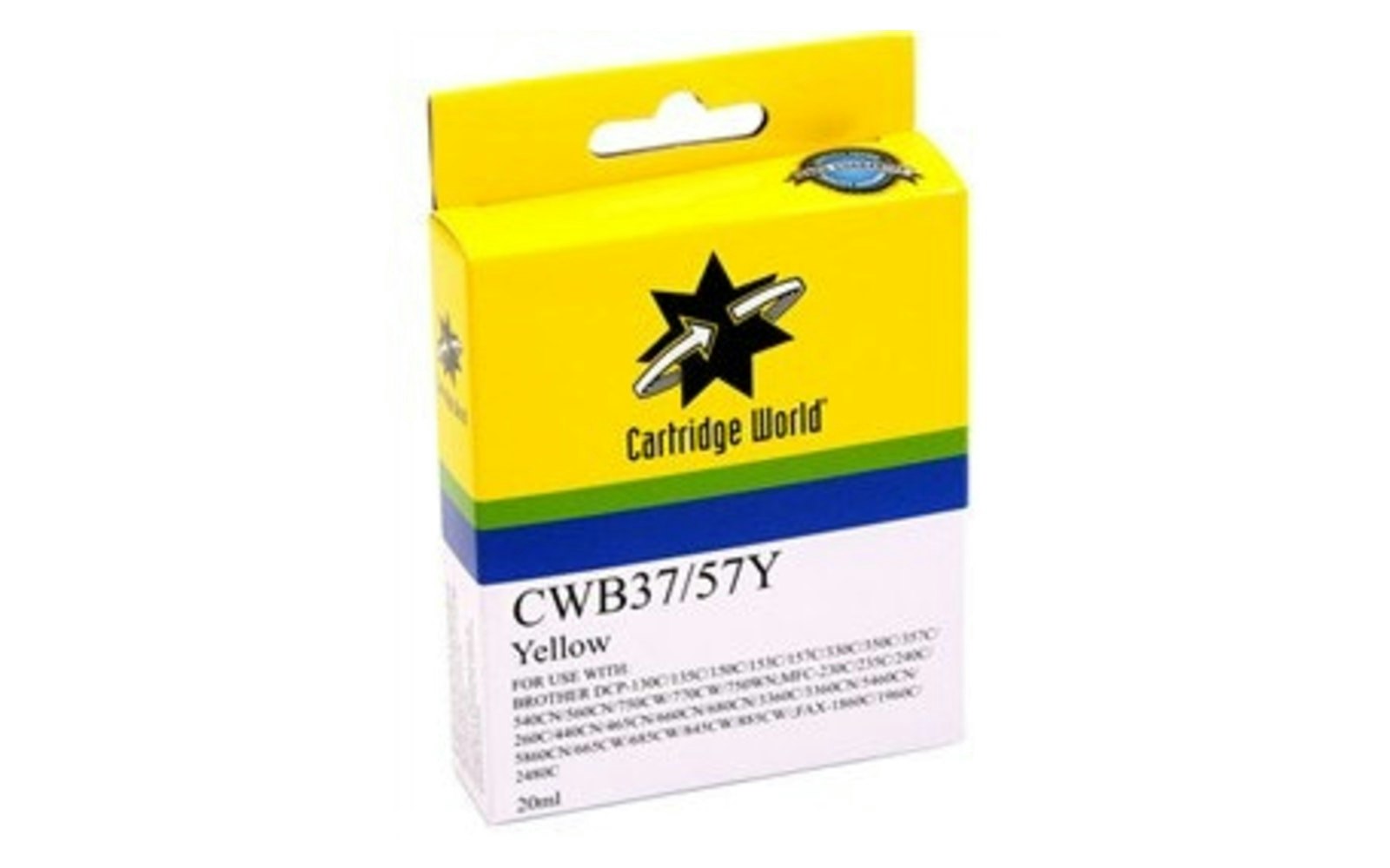 Cartridge World Brother LC-57Y LC-37Y Yellow Ink Cartridge Cartridge World Brother LC-57Y LC-37Y Yellow Ink Cartridge