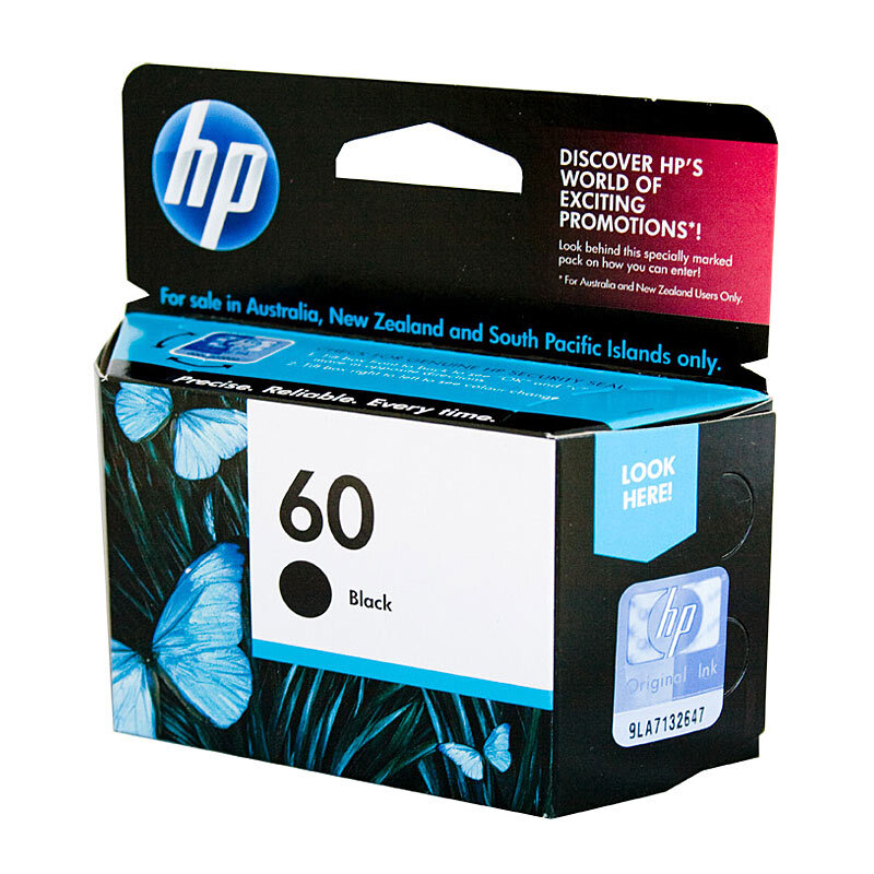 HP #60 Black Ink CC640WA OEM