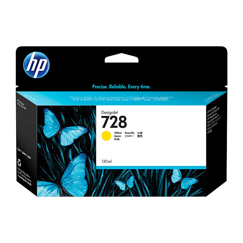 HP #728 130ml Yellow Ink F9J65A OEM