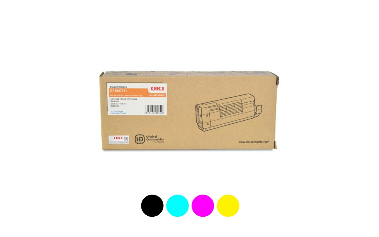 Oki C710N/C711N Yellow Toner OEM