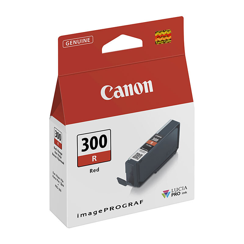 Canon PFI300 Ink Tank Red OEM