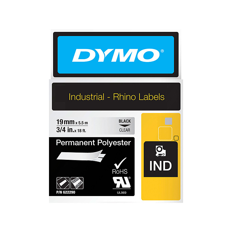 Dymo Rhino PermPoly 19mm Clear Dymo Rhino PermPoly 19mm Clear