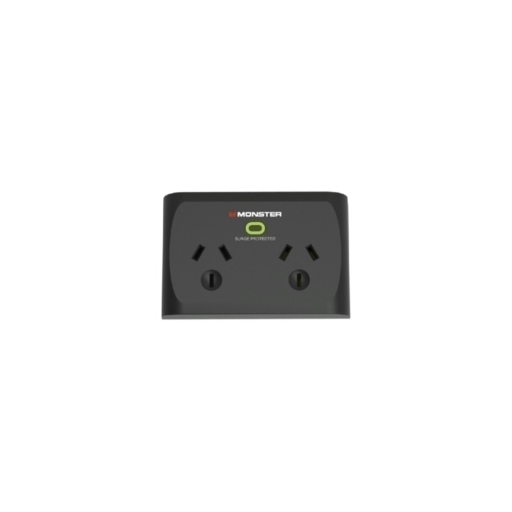Monster 2-Port Surge Black Monster 2-Port Surge Black