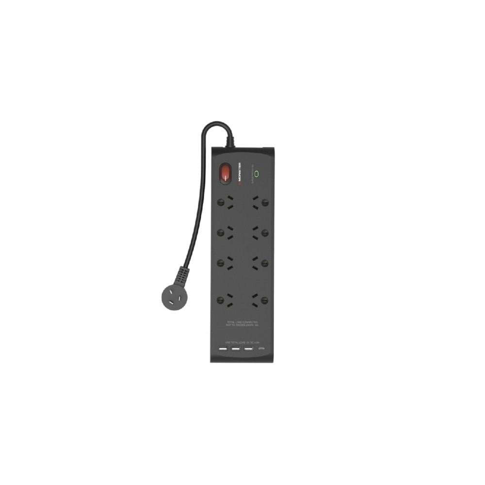 Monster 8-Port Surge+USB Black Monster 8-Port Surge+USB Black