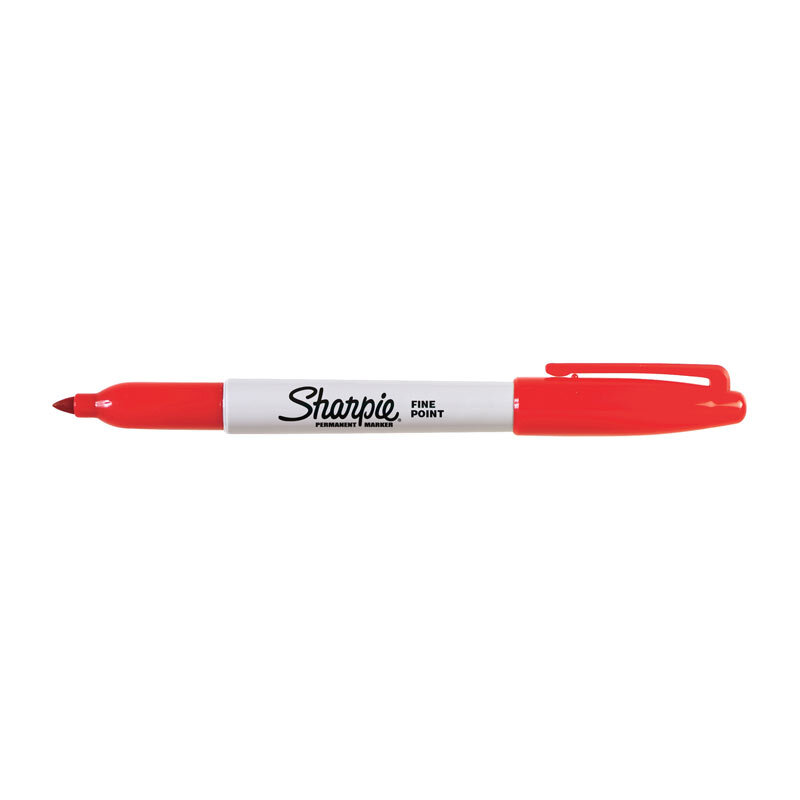 Sharpie Perm Mrkr FP Red Boxes X 12