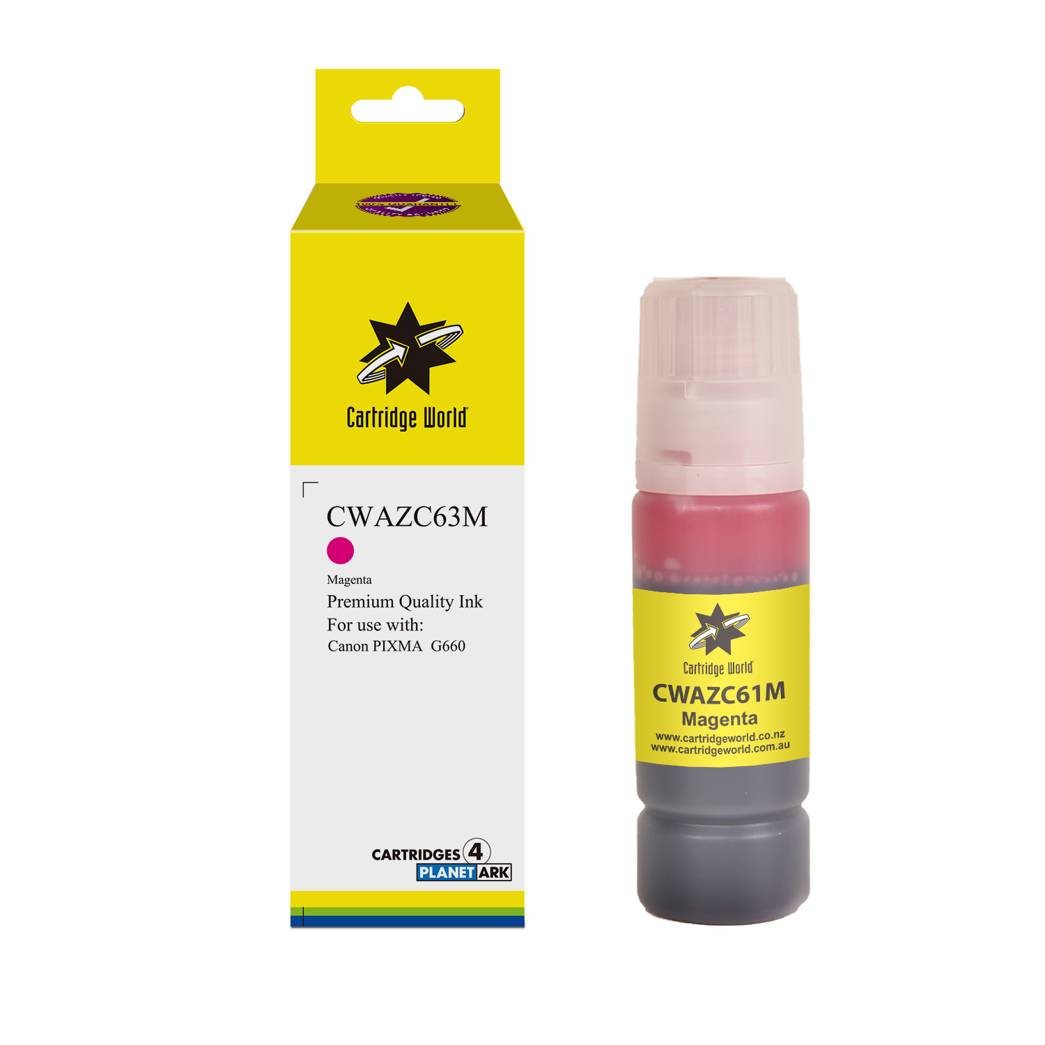 Cartridge World Canon Magenta Inkjet Bottle GI63 Magenta Cartridge World Canon Magenta Inkjet Bottle GI63 Magenta