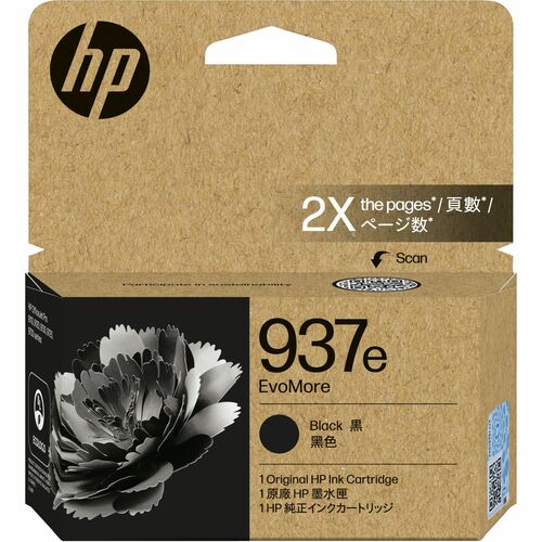 HP #937e EvoMore  Black Ink 4S6W9NA OEM