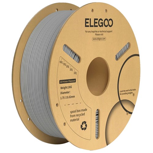 Elegoo PLA Plus Filament Grey 1.75mm 1kg TL6459 Elegoo PLA Plus Filament Grey 1.75mm 1kg TL6459