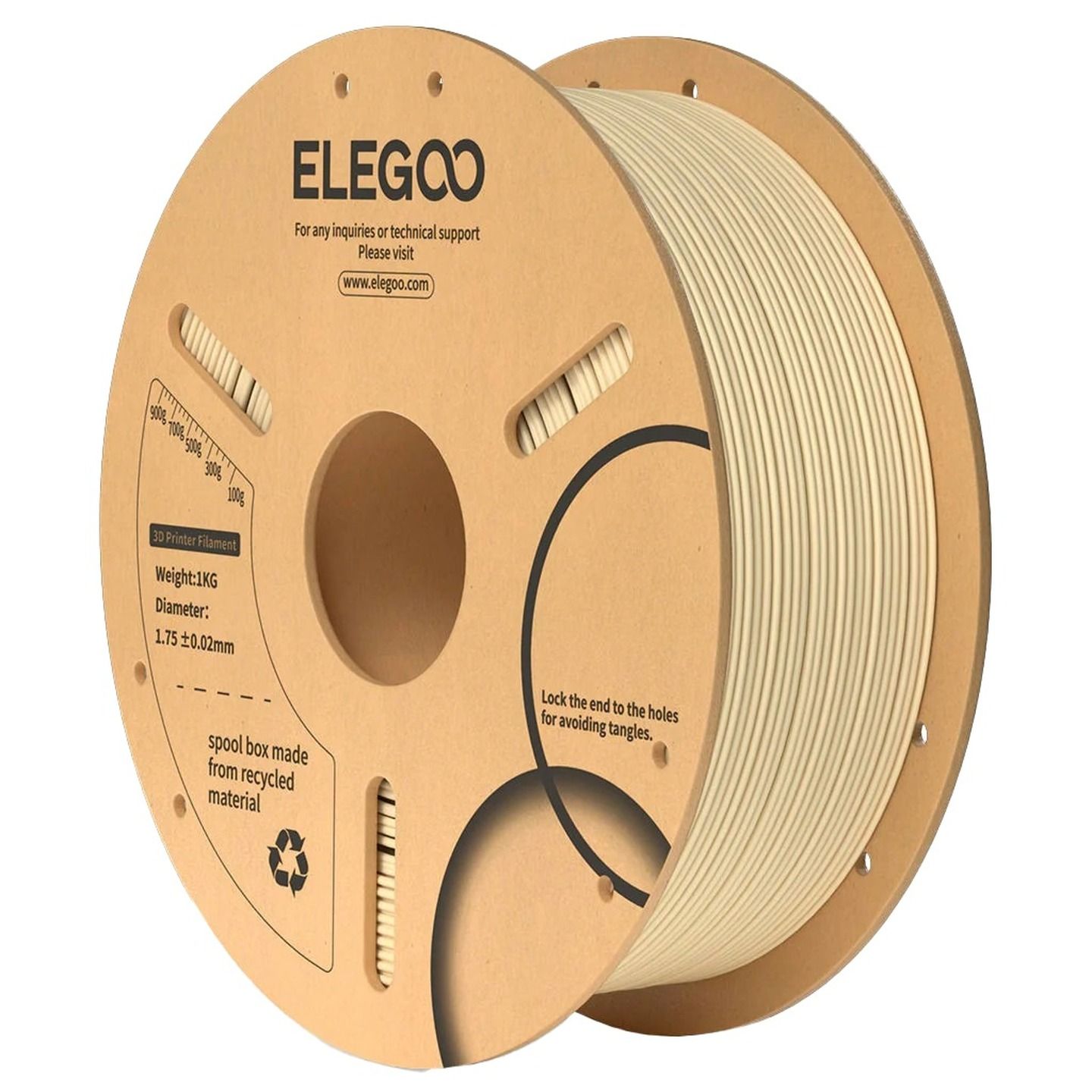 Elegoo PLA Filament Beige 1.75mm 1kg TL6416 Elegoo PLA Filament Beige 1.75mm 1kg TL6416