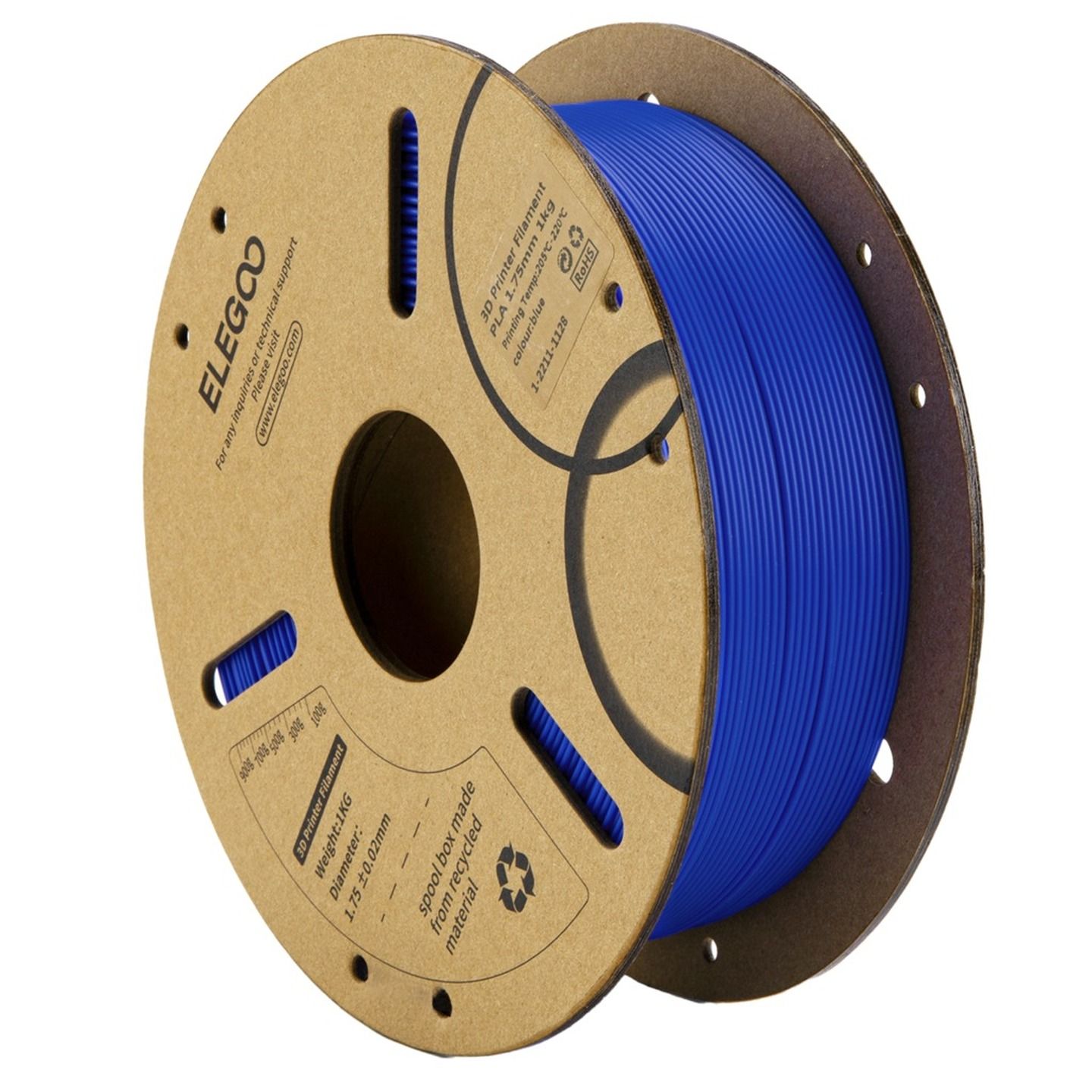 Elegoo PLA Filament Dark Blue 1.75mm 1kg TL6406 Elegoo PLA Filament Dark Blue 1.75mm 1kg TL6406