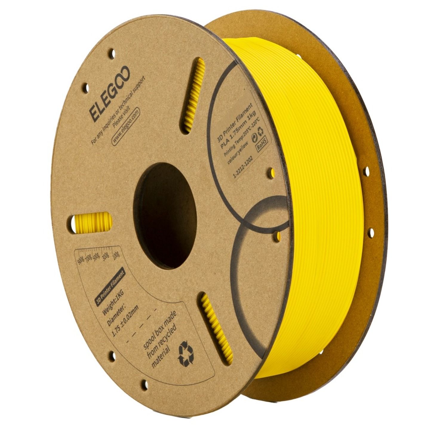 Elegoo PLA Filament Yellow 1.75mm 1kg TL6404 Elegoo PLA Filament Yellow 1.75mm 1kg TL6404