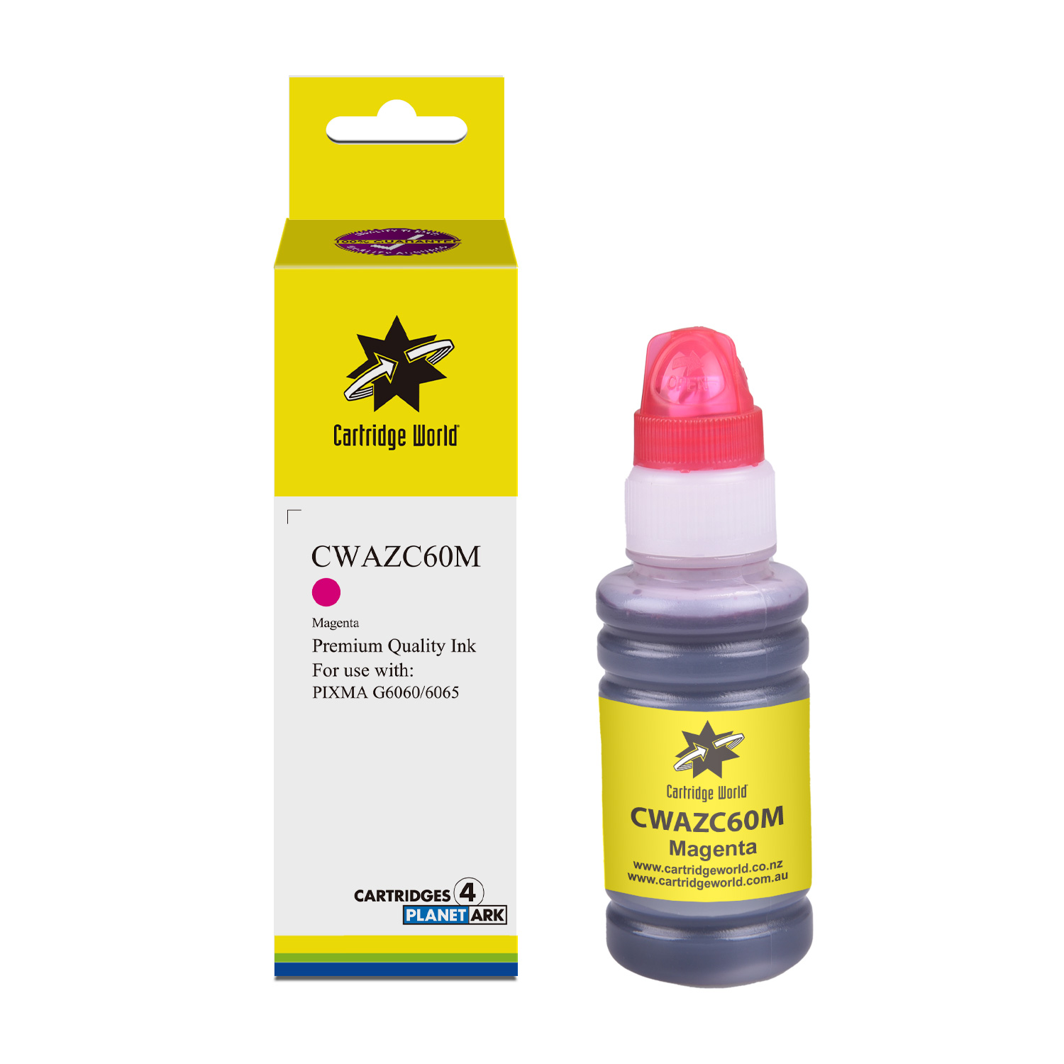 Cartridge World Canon Magenta Inkjet Bottle GI60 Magenta Cartridge World Canon Magenta Inkjet Bottle GI60 Magenta