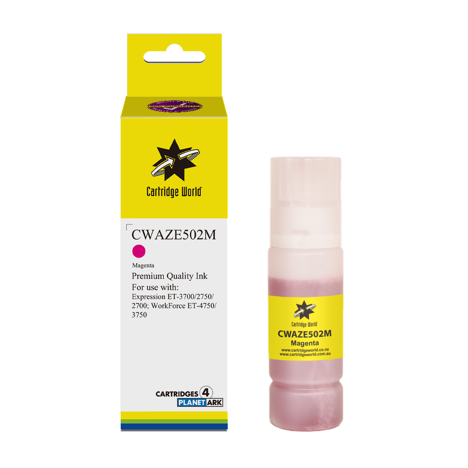 Cartridge World Epson Magenta Inkjet Bottle T502 Magenta