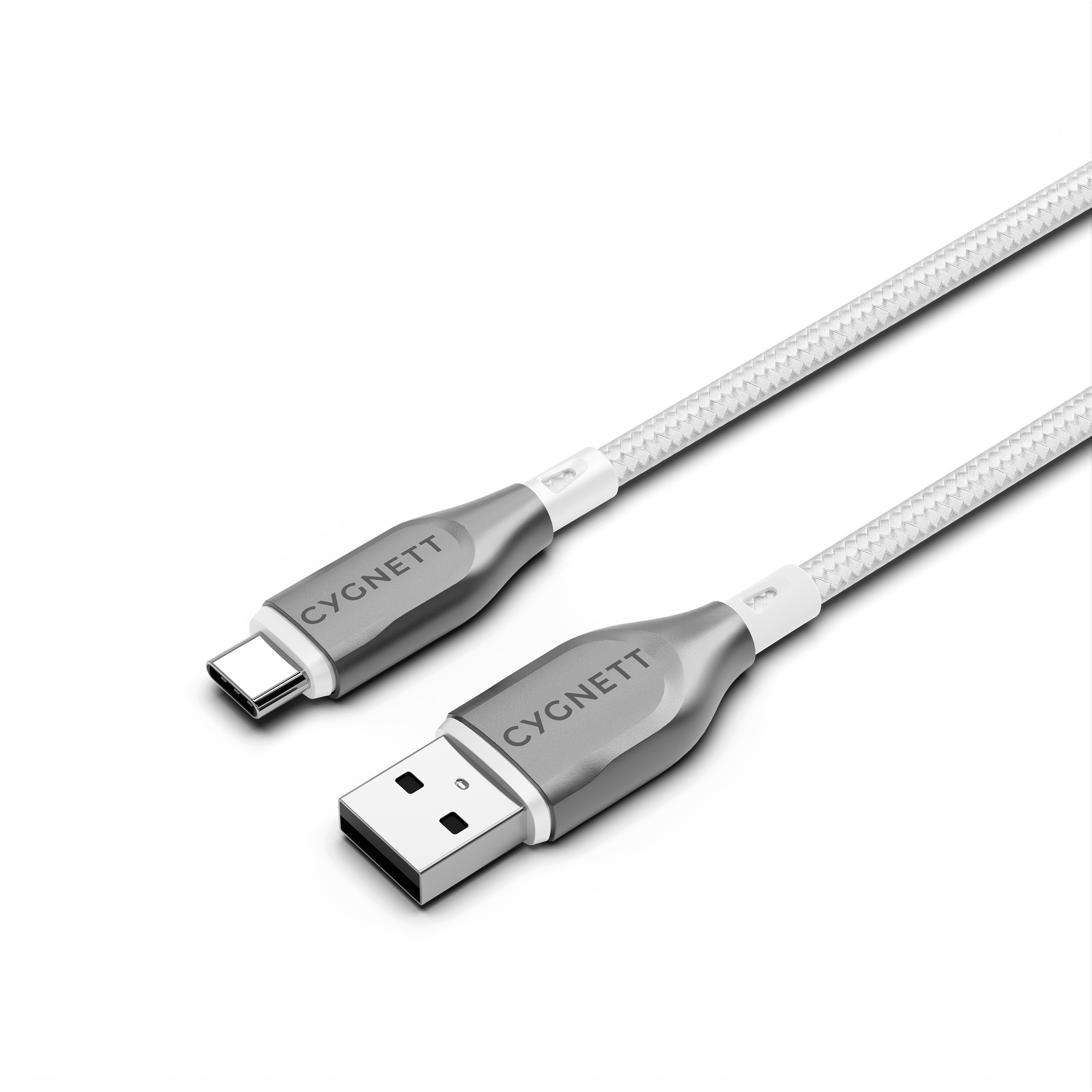 Armoured Gen2 USB-C to USB-A Cable 1M – White