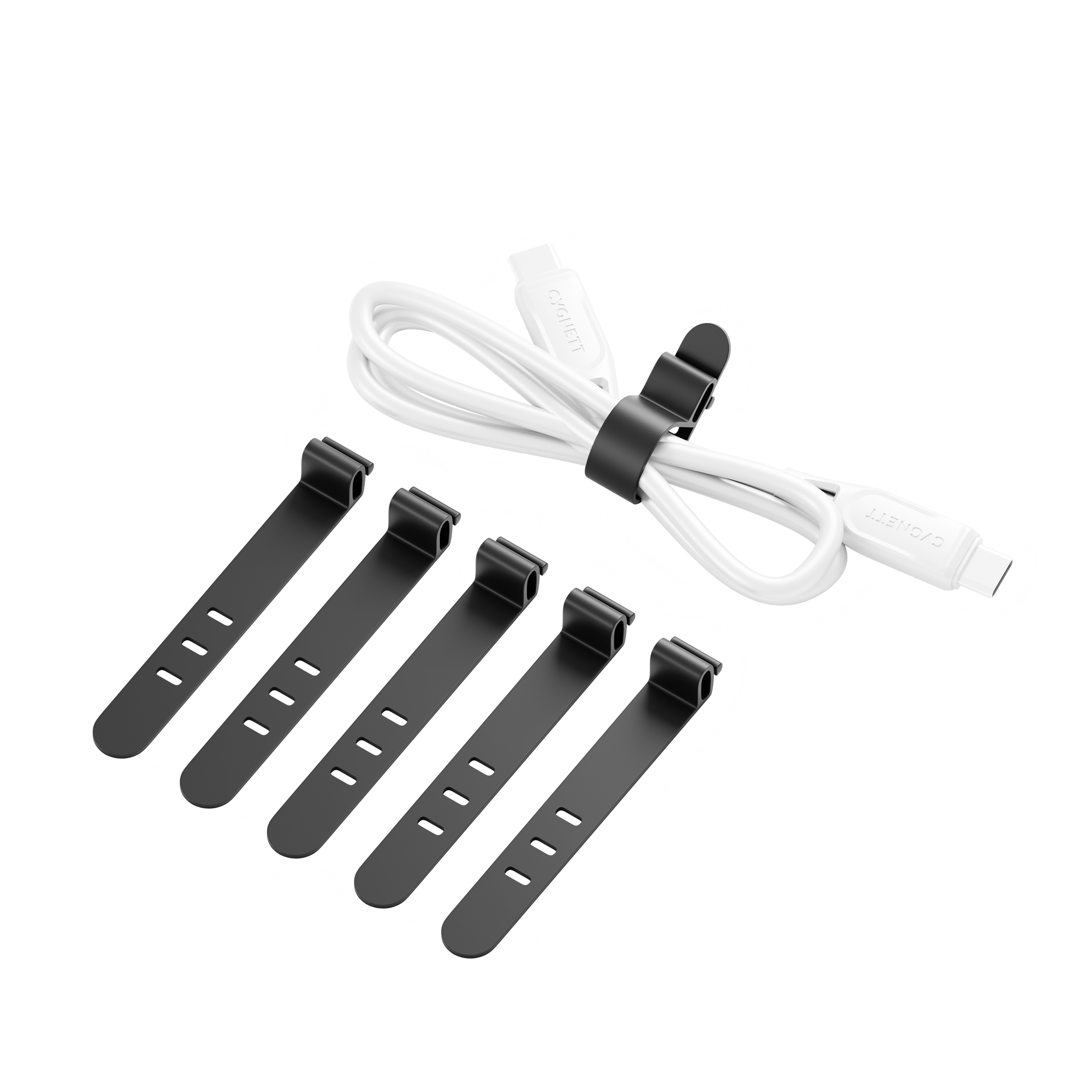 TangleTamer Cable Tie Organisers 6 Pack - Black