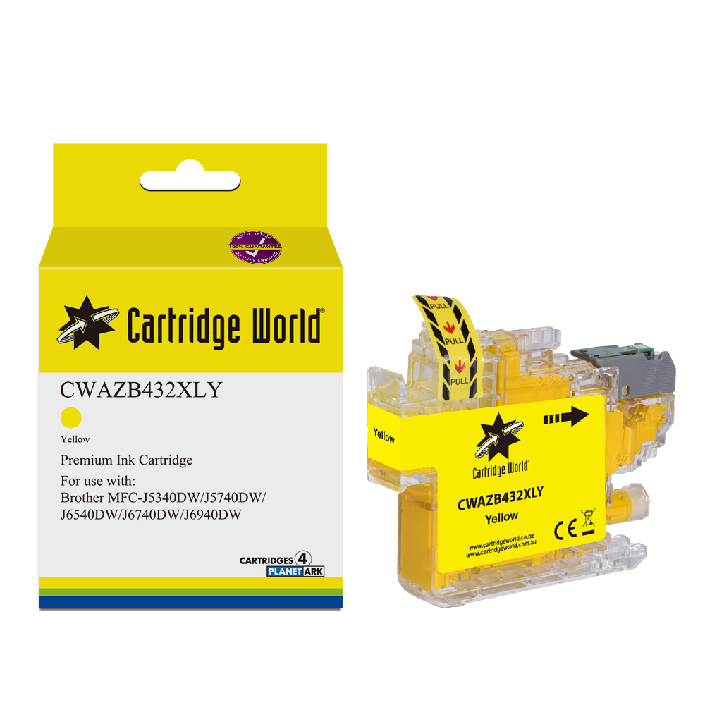 Cartridge World Brother LC432XL Yellow Ink Cartridge Cartridge World Brother LC432XL Yellow Ink Cartridge